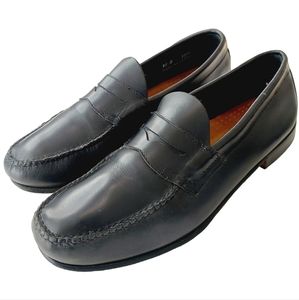 G.H. Bass Weejuns Men's Size 11 D Black Leather Slip-on Penny Loafers Shoes EUC